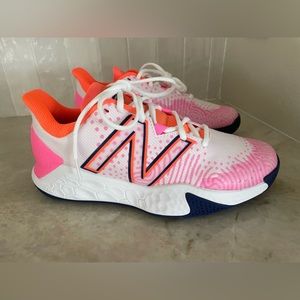 new-New Balance fresh foam pink/orange/white sneakers